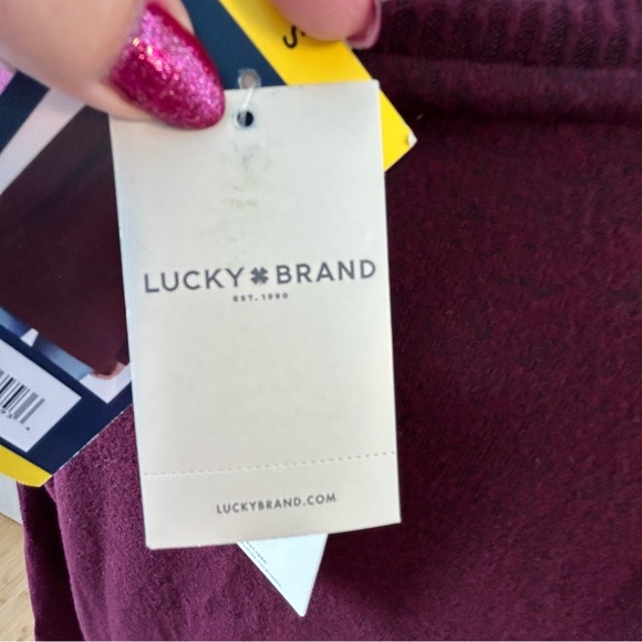 NWT Lucky 🍀 Brand burgundy soft v-neck sweater Size S - Picture 4 of 14